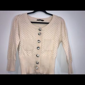 Arden B cardigan with lace buttons